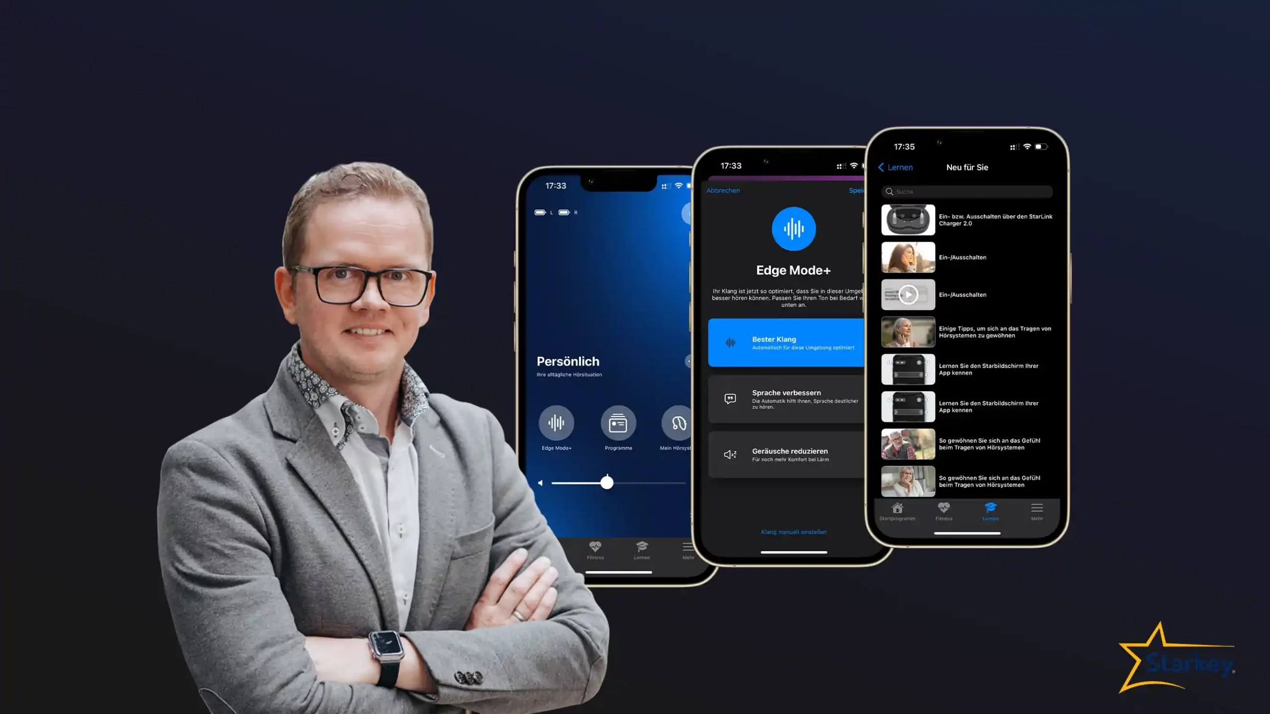 Die My Starkey App erklärt Umfangreiche App mit übersichtlichem Design