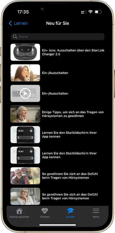 My Starkey App Lernen