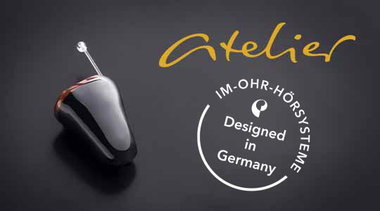 Atelier: Hochwertige Im-Ohr-Hörsysteme, designed in Germany